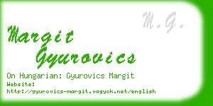 margit gyurovics business card